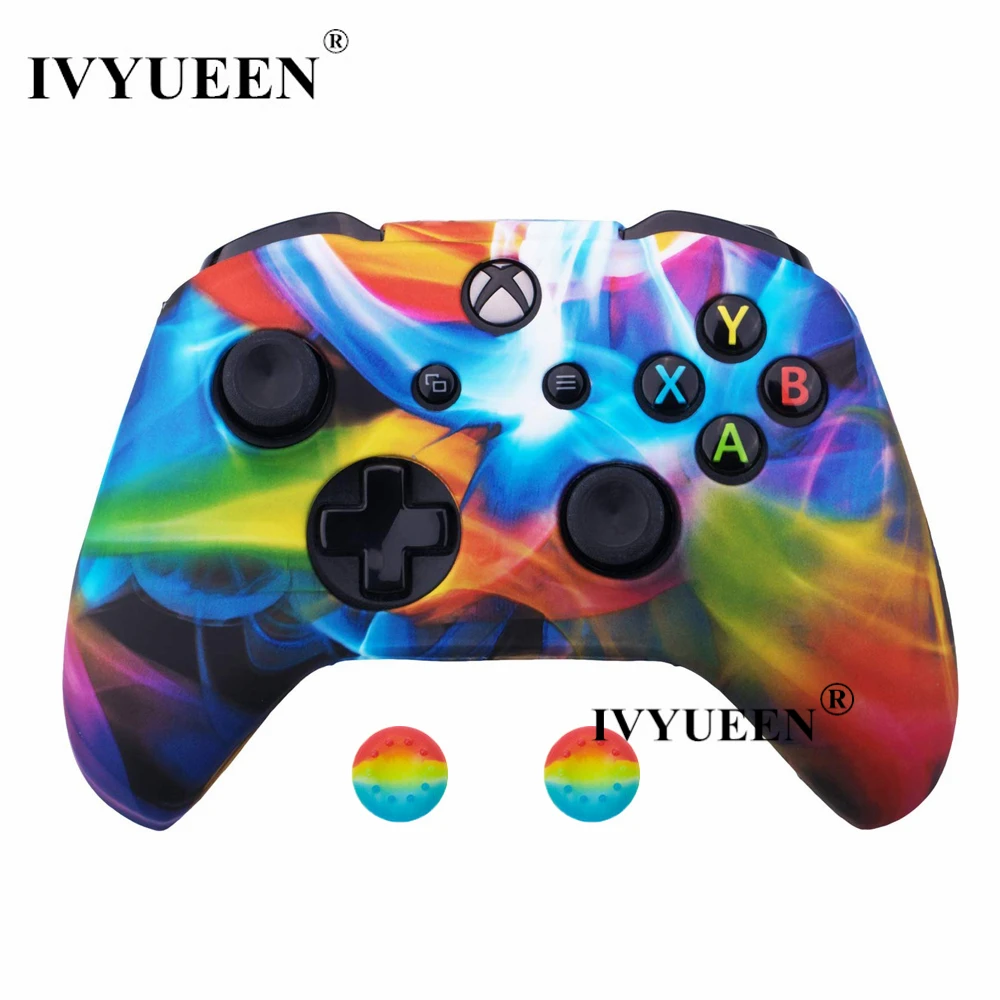 IVYUEEN чехол с водной передачей и принтом для XBox One X S контроллер силиконовый защитный камуфляжный чехол с ручкой для большого пальца