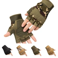 outdoor sports 1 pairs 3 sizes half finger tactical gloves anti slip gloves men gloves military combat army hunting gloves
