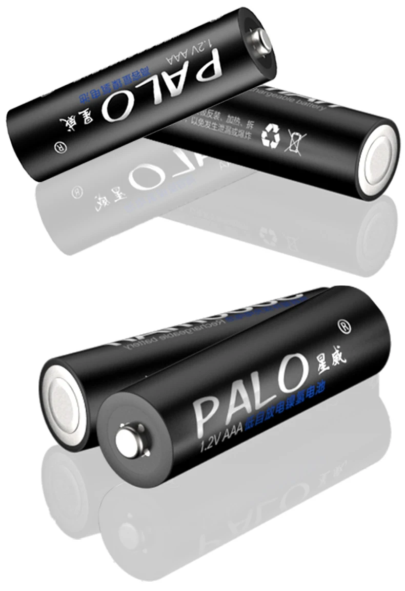 4 шт./партия PALO 3000mAh Ni-MH 1,2 V AA Аккумуляторная батарея 2A батареи для камеры, беспроводной микрофон и т. Д