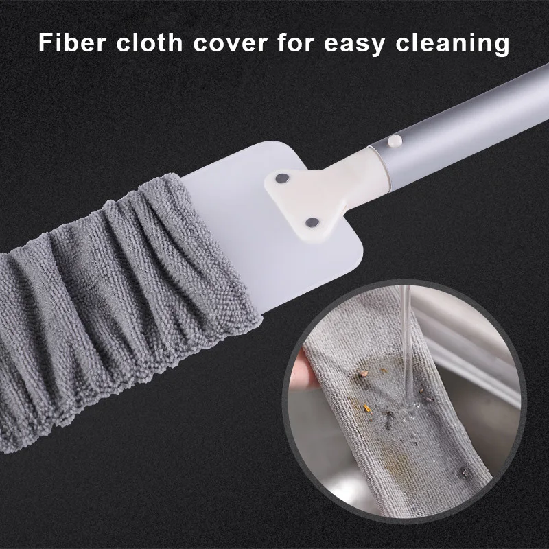 

High Bedside Dust Brush Long Handle Mop Reusable Microfibre Duster Sweeping Brush UEJ