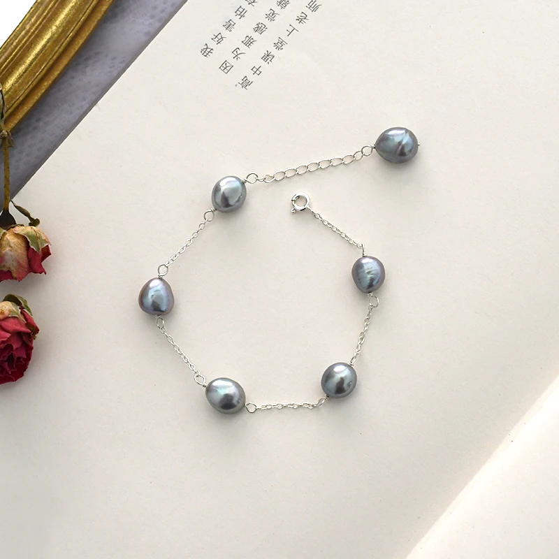 Женский браслет ASHIQI из натурального пресноводного жемчуга в стиле барокко