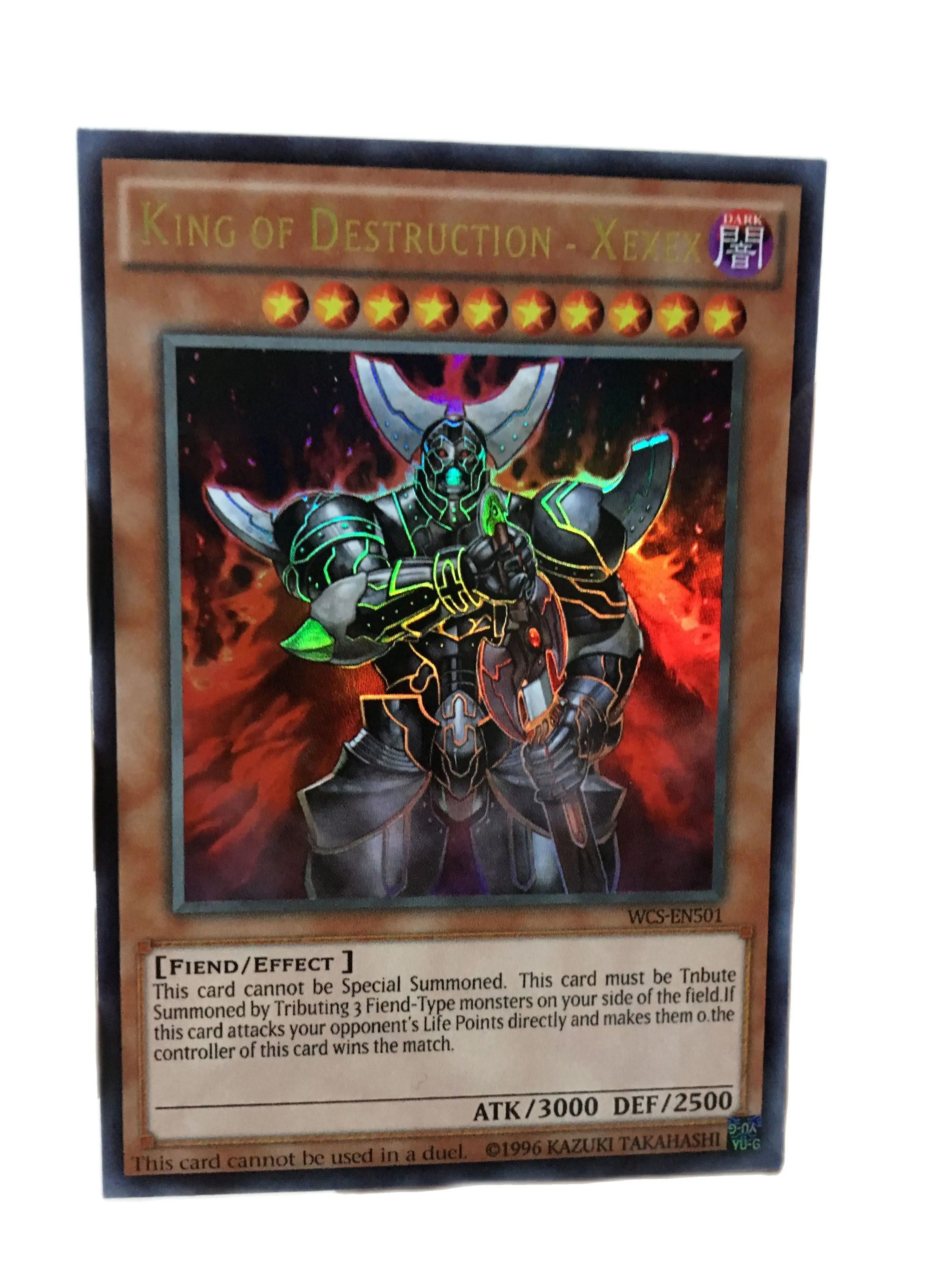 

Yu-Gi-Oh DIY Special Custom World Conference 2005 Prize Card Destruction Wang Zeke Zekes Face Flash