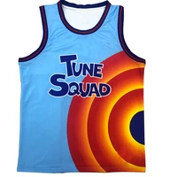 costume space jam james 6 movie tune squad basketball jersey set sports air slam dunk sleeve shirt singlet uniform
