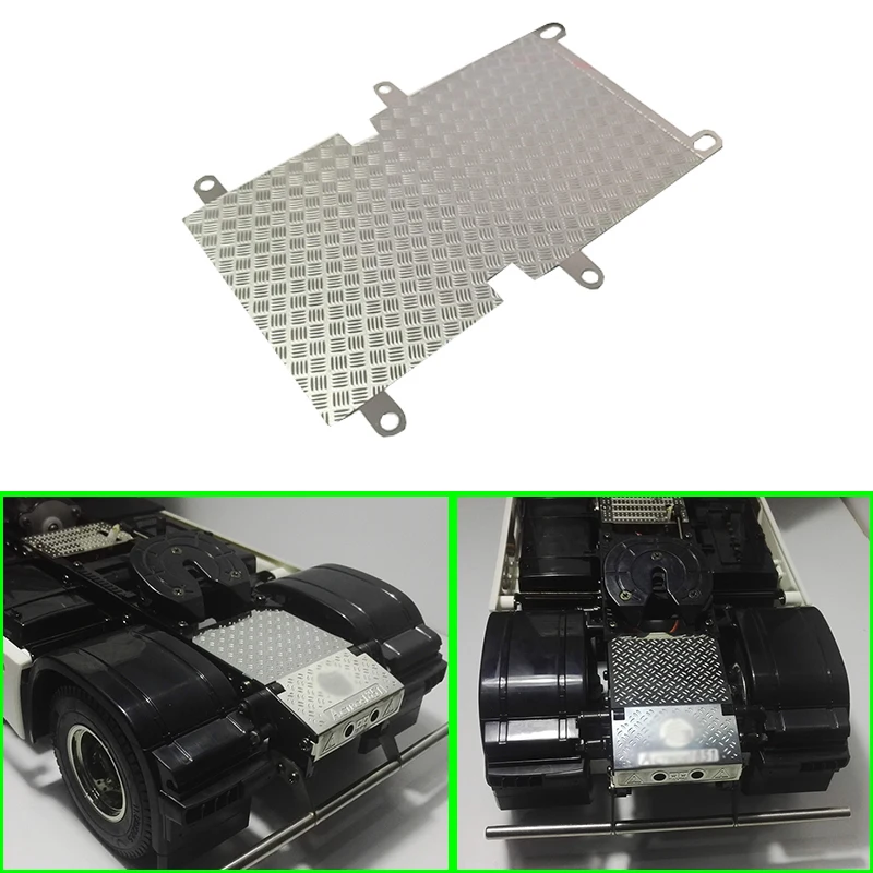 

Metal Skid Plate Decorative Board Anti Slide for 1/14 Tamiya RC Truck Car SCANIA R620 VOLVO ACTROS 3363 1851 AROCS MAN TGX Diy