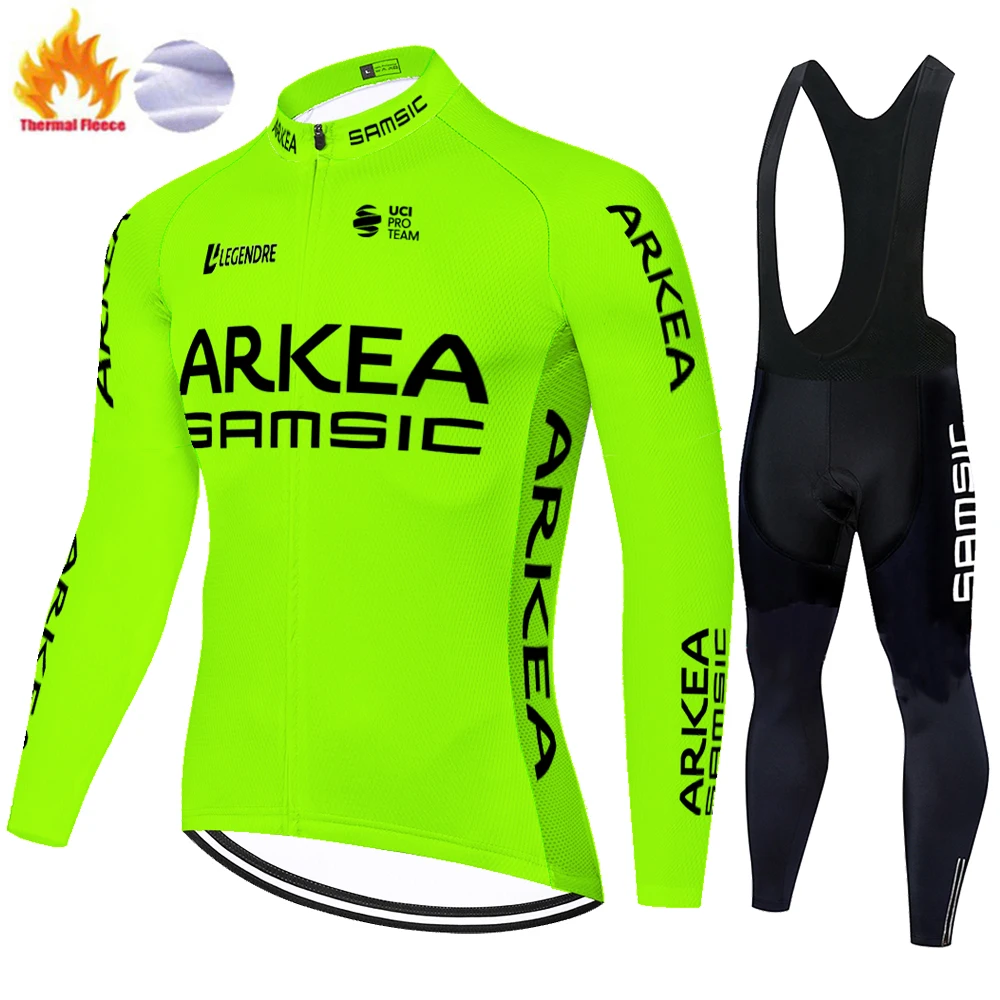 ARKEA SAMSIC Team 2020 зимний велосипедный комплект ciclismo Мужской трикотажный костюм с