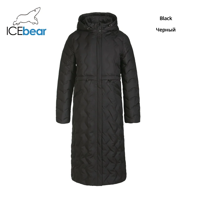 ICEbear зимний длинный женский пуховик модная теплая Женская одежда с капюшоном Брендовая женская одежда GN418305P - Цвет: 9010
