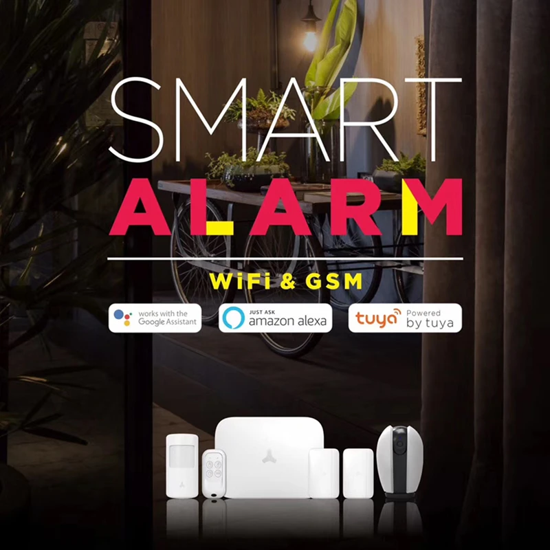 Tuya сигнализация Wi-Fi Беспроводной домашней охранной сигнализации GSM охранная