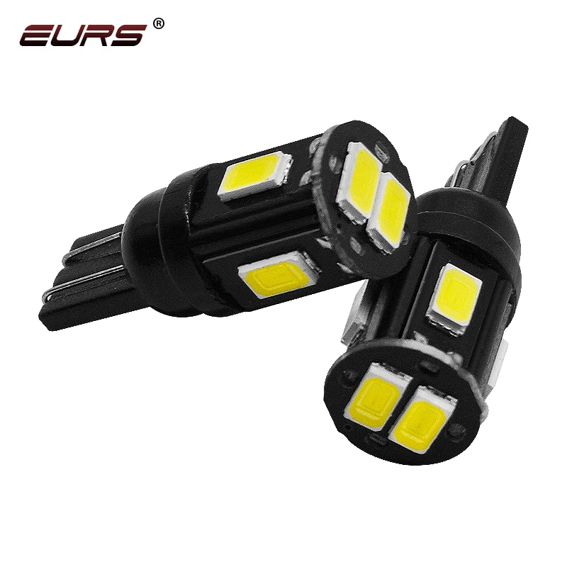 

2x T10 W5W светодиодный фары 194 12V 6500K для очистки автомобиля лампы 5730 6SMD 200LM белый 360 градусов номерной знак внутренний купол лампа