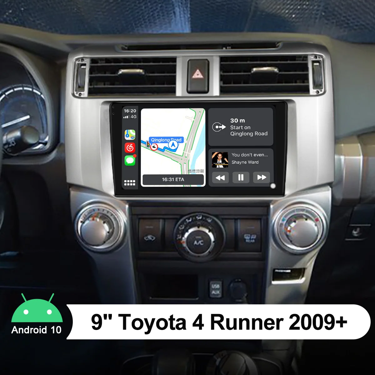 

Car Radio 9 Inch GPS Android 10 Autoradio Multimedia Player Head Unit Carplay Auto Audio Car Stereo For Toyota 4 Runner 2009+
