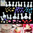 Геометрические Цветочные Плунжер для сахарной мастики резак для печенья Sugarcraft Инструменты для украшения торта инструменты для украшения Рождественского торта GYH