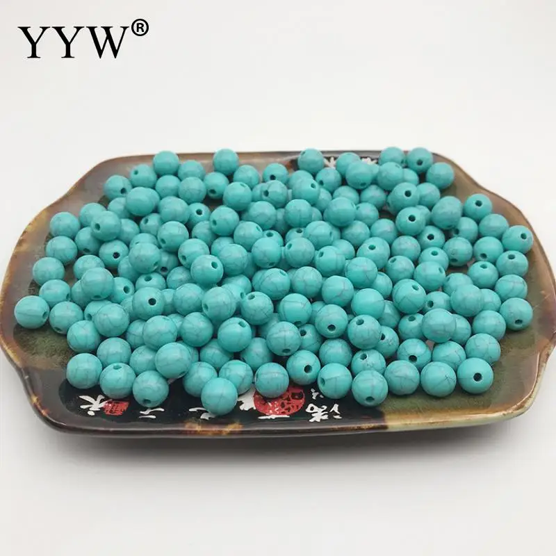 

Оптовая продажа Гладкий натуральный камень Синий Бирюзовый бисер круглый свободный размер 6-20 мм выбор размера круглый полированный DIY для ...