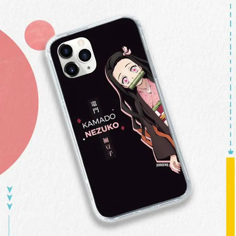 

Cool Anime Demon Slayer Phone Case for iPhone 11 12 pro XS MAX 8 7 6 6S Plus X 5S SE 2020 XR