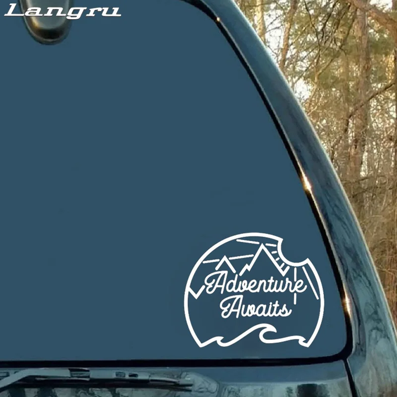 Langru Delicate Adventure ожидает горы необычная Виниловая наклейка для автомобиля Наклейка