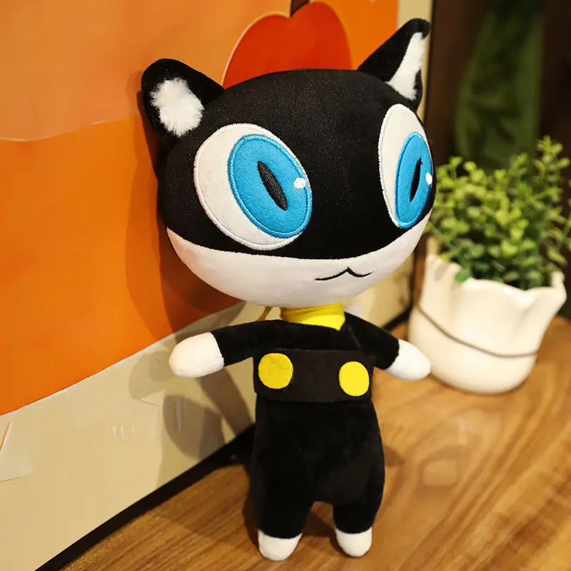 

28cm Persona 5 the Animation plush toy black cat Morgana Mona anime figure cosplay plush doll Christmas Gift For Kids