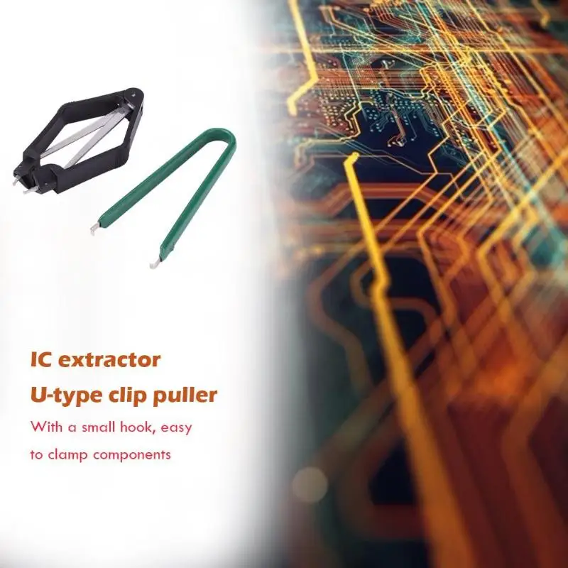 

2pcs/set DIY Kit Parts Protection IC Extractor CPU Puller PLCC Puller Components Clips Extractor Tool Parts Clamp Components