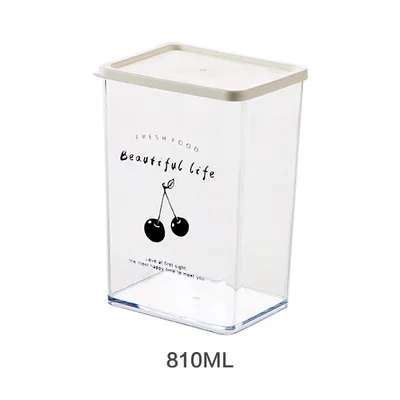 810ml 1 шт., высококачественные пластиковые запечатанные банки, кухонная коробка для хранения, прозрачный контейнер для еды, прозрачный контейнер - Цвет: 810ml
