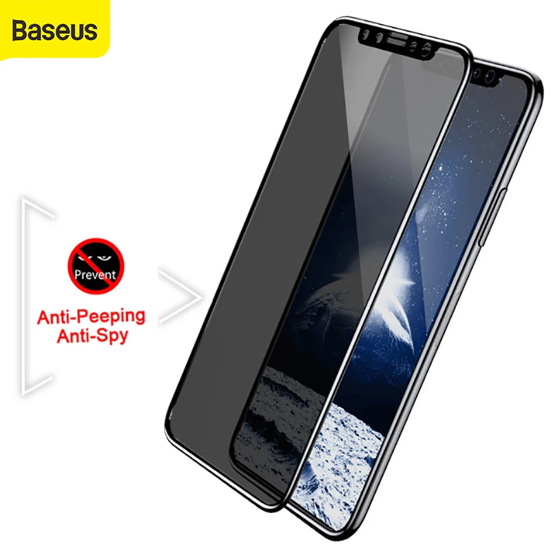Baseus 3D Защита экрана для iPhone X защита от конфиденциальности закаленное стекло 10