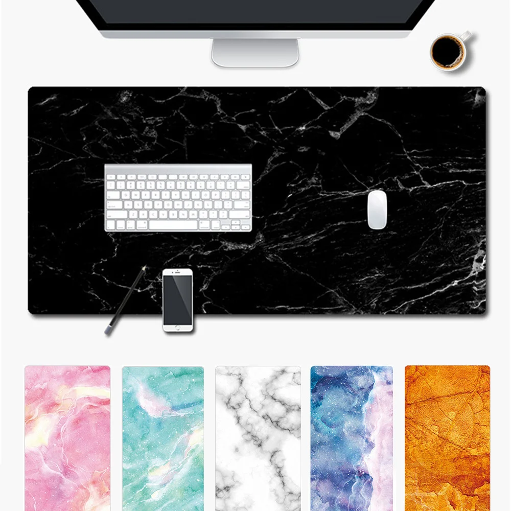 

1Pcs Large Size Marble Grain Mouse Pad Soft Desk Mat Modern Office Mat Computer Table Game Keyboard Cushion 900*400*1.5mm