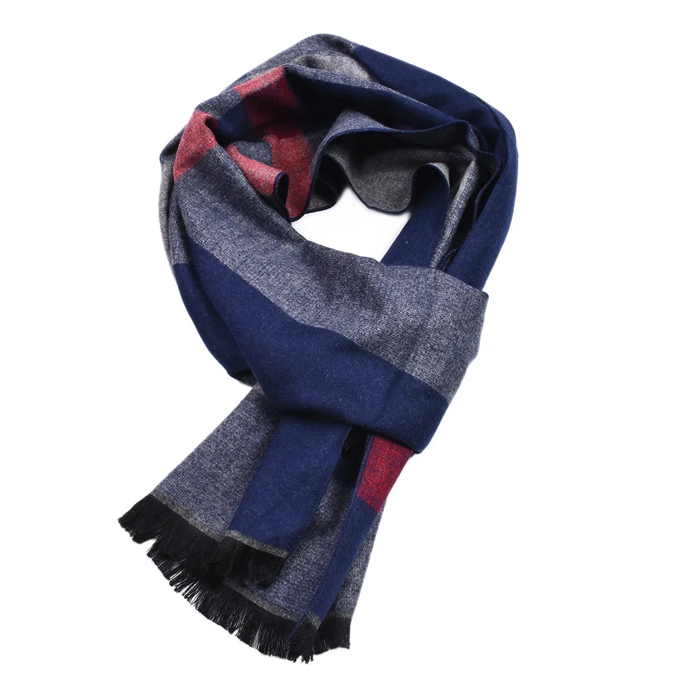 Fashion Men Scarves Autumn Winter casual Male Warm Scarf Luxury Plaid Stripes Cravat High Quality Long Neckercheif 180*30cm Gift |