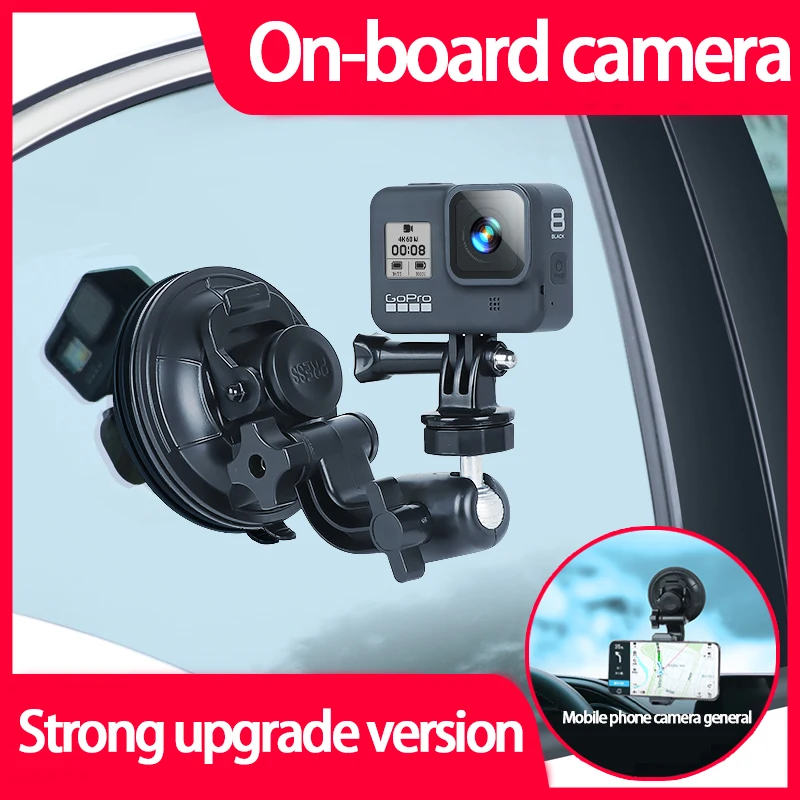 gravity car holder suction cup adjustable universal phone holder adapter for gopro 10 9 8 insta360 osmo action sjcam camera gps free global shipping