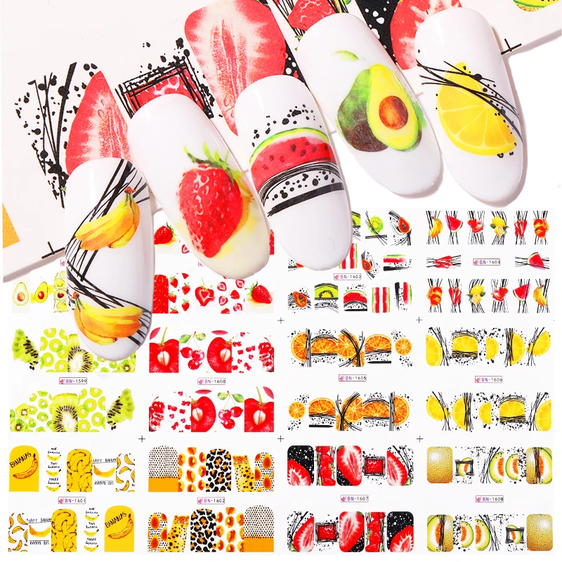 12 шт. летние наклейки на фруктовые воды фруктовые/киви/банан/лимон/клубника