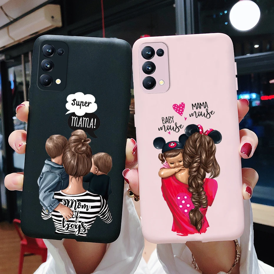 

Super Mom Baby Fashion Girls Phone Case For OPPO Find X3 Lite Silicone Cover Case For OPPO Find X3 FindX3 X 3 Lite 6.43'' Funda