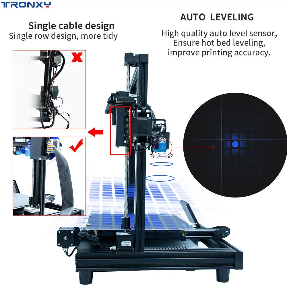 TRONXY 3d принтер XY-2 Pro Ультра Бесшумная материнская плата Titan экструдер XY-3 3d печать impressora 3d с функцией повторной печати