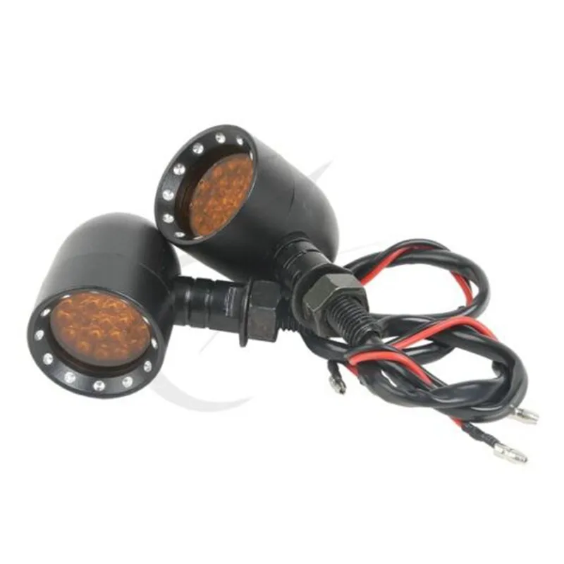 СВЕТОДИОДНЫЙ черный алюминиевый указатель поворота для мотоцикла 10 мм