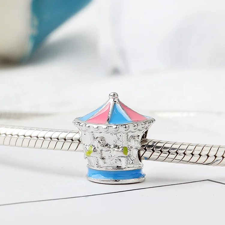 Европейские DIY лошадь карусель эмалированные подвески бусины подходят для