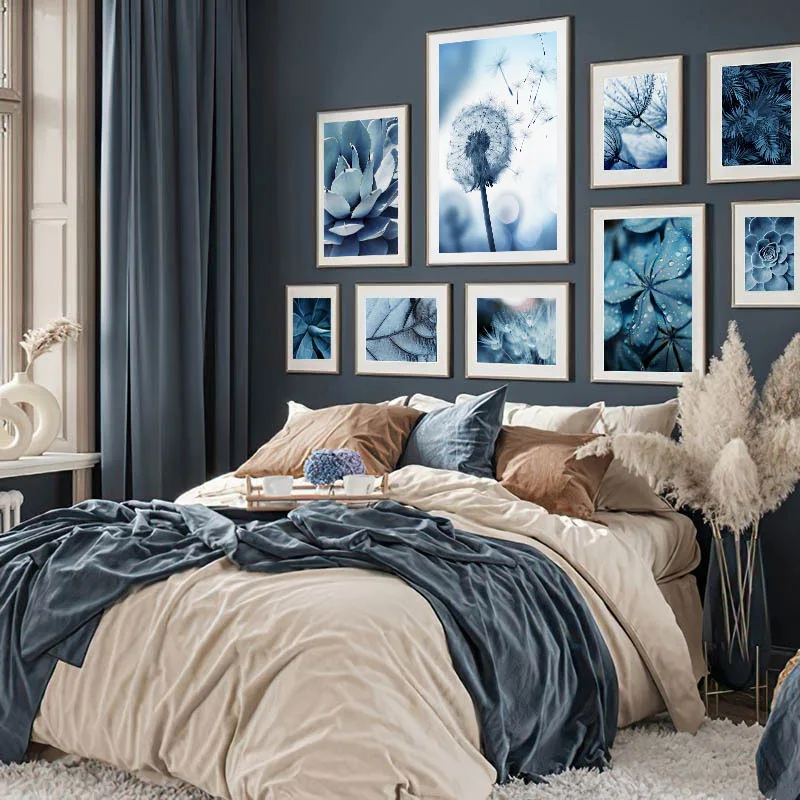 

Purple Plant Dandelion Leaf Canvas Poster Anime Abstract Minimalist Art Painting Wall Picture Print Modern Home Room Decoration