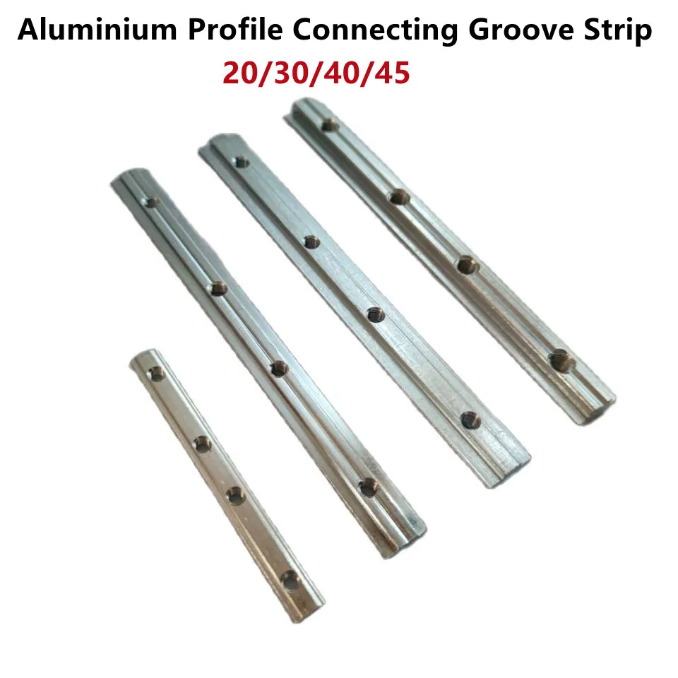 

4PCS Connector Joint Aluminum Profile Length Extension Zinc Plated Fastener With Screws For 20/30/40/45 Series Aluminum Profile
