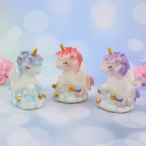 Скандинавский мультфильм мечтание Статуэтка единорога миниатюрный Сказочный садовый орнамент DIY торт автомобиль украшение дома аксессуары свадебный подарок
