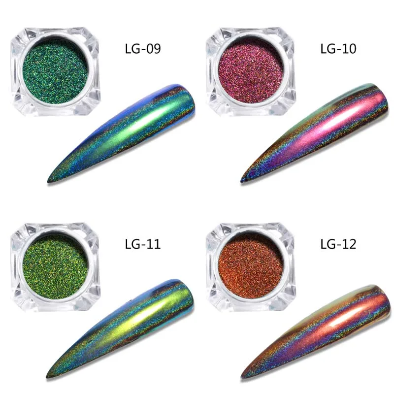 

Glitter Magic Mirror Dust Laser Powder Chameleon Aurora Nail art Chrome Pigment Glitters Nail Decoration
