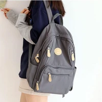 fashion women backpack female waterproof nylon schoolbag student book bag many zipper pocket school backpacks for teenager gilrs