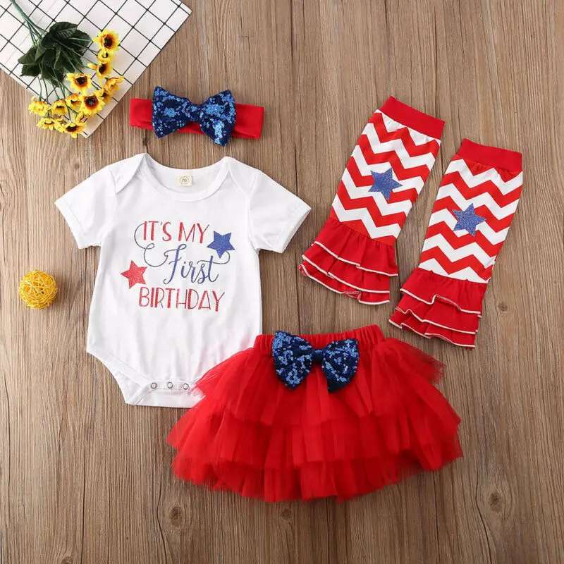 Зимний милый комбинезон для маленьких девочек 4 шт. Мой первый день рождения