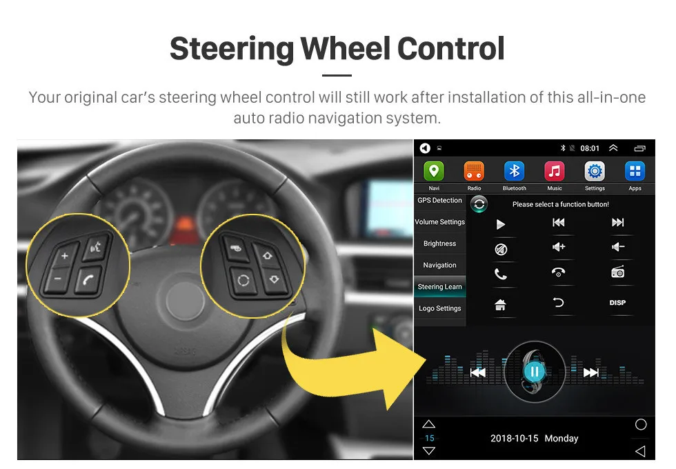 Seicane 9,7 дюймов Android 9,1 автомобильный мультимедийный плеер для hyundai Santafe IX45 gps навигация радио Зеркало Ссылка