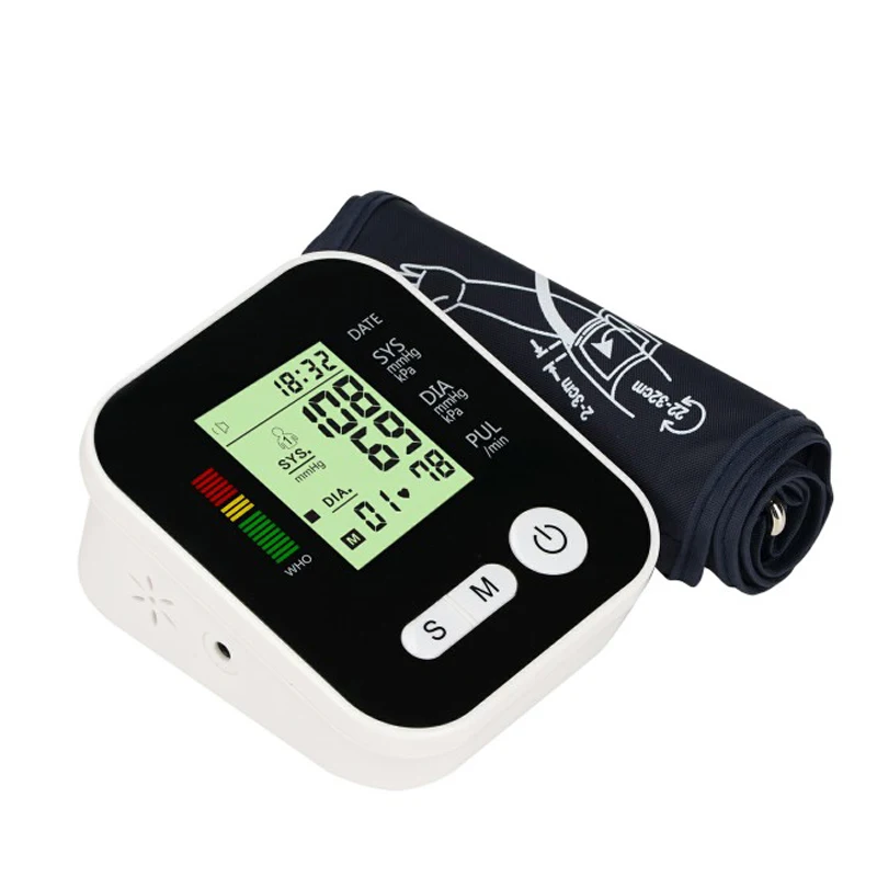 

Medical Digital USB Home Household Upper Arm BP Cuff Blood Pressure Pulse Heart Rate Meter Tonometer Sphygmomanometer Monitor