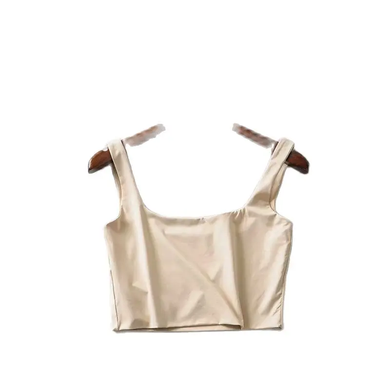 

Hot Sale 2020 Summer Women Sexy Sleeveless Tops Fashion Short Square Collar Tank Tops 4 Colors