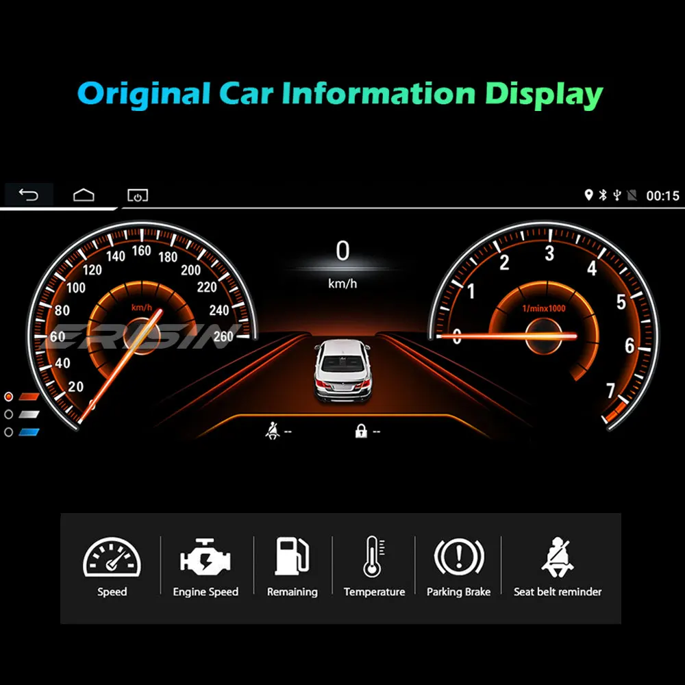 Erisin 2625 10 25 &quotCarPlay Android Авторадио GPS SWC DAB + USB RDS 4G SatNav Bluetooth IPS для BMW 5 серии F10/F11 |