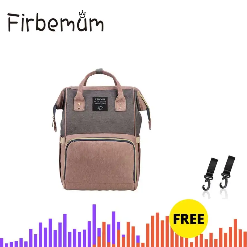 fir-pink gray Lequeen модная сумка для подгузников для мам, брендовая Большая вместительная детская сумка, рюкзак для путешествий, дизайнерская сумка для ухода за ребенком - Цвет: fir-pink gray