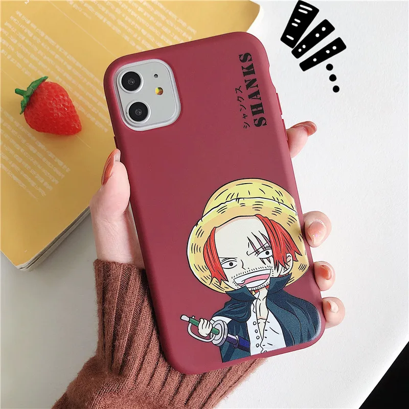 Мультяшный цельный чехол для iPhone 11 11pro 8 7 6 6s Plus X XS Чехлы max xr Japan Anime Shanks Trafalgar Law TPU