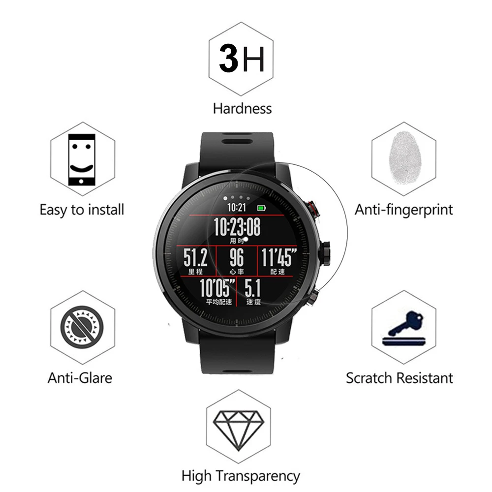 Мягкая защитная пленка из ТПУ с полным покрытием для Huami Amazfit Pace Stratos Verge Lite