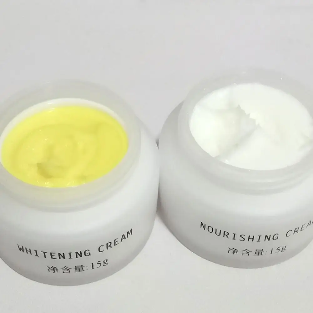 Отбеливающий крем утренний и вечерний набор из 2 предметов для лица ночной с