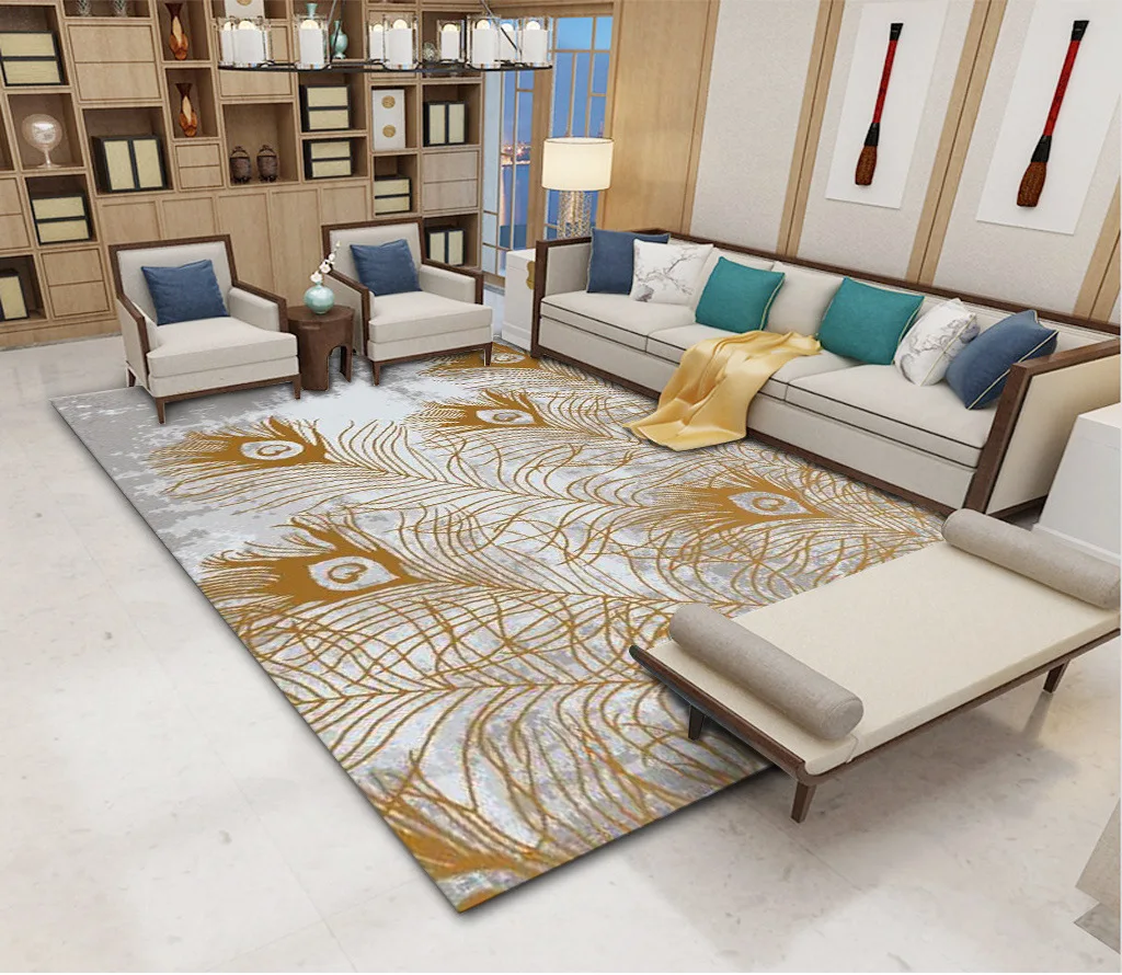 

Modern Light Luxury Living Room Carpet Nordic Bedroom Large Carpet Study Bianket Coffee Table Floor Mat Anti-Slip Bedside Rug