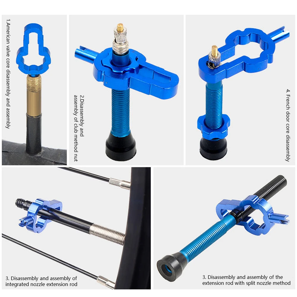 

One Set RISK Mountain Bike Schrader Valve Presta Valve Bicycle Wheel Converter Nut Rim Conversion Nut With Installation Wrench