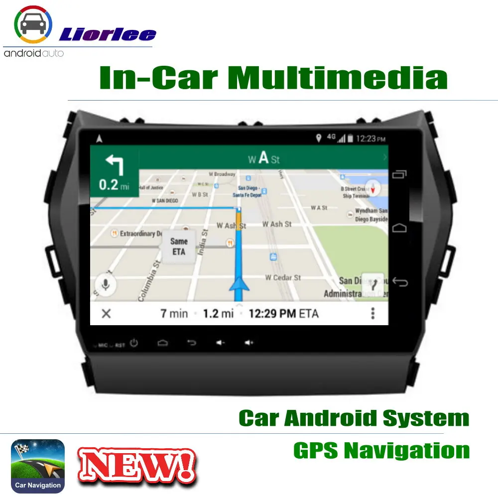 Автомобильный Android плеер 9 &quotIPS ЖК экран для Hyundai IX45 / Santafe 2013 2018 автомобильный