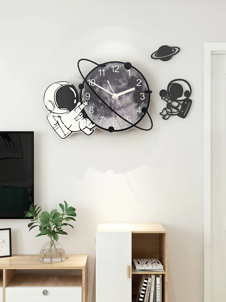 

Personality Creative Simple Wall Clock Fashion Cartoons Bedroom Kitchen Wall Clock Silent Living Room Klok Home Decor EF50WC