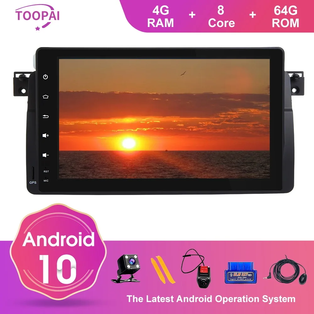 TOOPAI Android 10 для BMW E46 M3 Rover 3 1998 2005 Can Bus GPS навигация мультимедийный плеер IPS SWC Авто