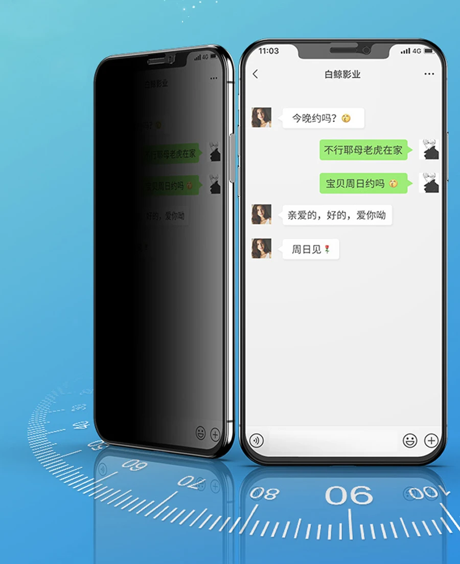 

Anti Spy Full cover Screen Protector glass For iPhone 11 12 XS Pro Max Mini Privacy films for iPhone 7 8 6 6S Plus X XR private