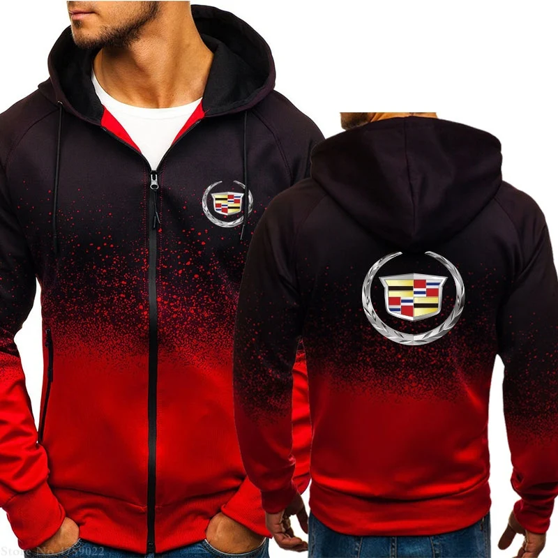 

New fashion car Cadillac hooded jacket men's zipper jacket men's clothing